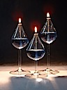 Stem Drop Oil Lamp Set. (SD)